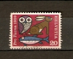 Stamps : Europe : Switzerland :  Fauna