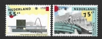 Stamps Netherlands -  715-716 - Arquitectura Moderna