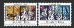 Stamps : Europe : Iceland :  639-640 - Arquitectura Moderna