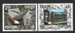 Sellos de Europa - Noruega -  905-906 - Arquitectura Moderna