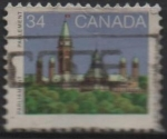 Sellos de America - Canad -  Parlamento Biblioteca