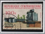 Sellos de Africa - Rep Centroafricana -  Inaguracion d' SICPAD: Vista d' molino
