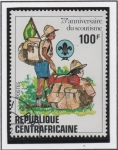 Stamps : Africa : Central_African_Republic :  Movimiento Scout: Excursionismo