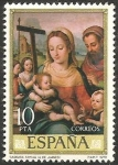 Stamps : Europe : Spain :  2538 - dia del sello, juan de juanes (IV centº de su muerte), sagrada familia