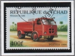 Stamps Chad -  Veiculos d' Bomberos: Pegaso M 1090