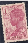 Stamps Ivory Coast -  mujer baloue