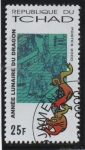 Stamps Chad -  Año d' Dragon y Sitios