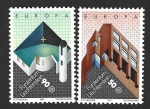 Sellos de Europa - Liechtenstein -  861-862 - Arquitectura Moderna