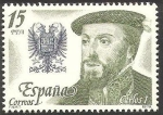 Stamps Spain -  2552 - Rey de España, Casa de Austria, Carlos I