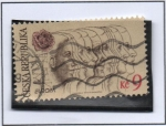 Stamps : Europe : Czech_Republic :  Paz y Libertad: Rosa y Perfiles
