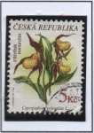 Stamps Czech Republic -  Cypripedium Calceolus