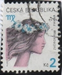 Stamps Czech Republic -  Muchacha co Flores