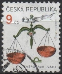 Stamps Czech Republic -  Signos d' Zodiaco: Libra