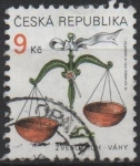 Stamps Czech Republic -  Signos d' Zodiaco: Libra