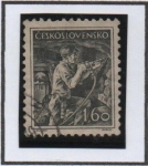 Sellos de Europa - Checoslovaquia -  Minero