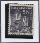 Stamps Czechoslovakia -  Castillos: Trencin