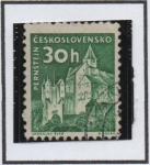 Stamps Czechoslovakia -  Castillos: Pemstein