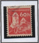 Stamps Czechoslovakia -  Castillos: Karistein