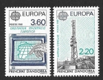 Stamps Andorra -  363-364 - Comunicación (ANDORRA FRANCESA)