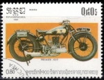 Stamps : Asia : Cambodia :  Centenario de la motocicleta(Premier 1929).