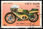 Stamps Vietnam -  Centenario de la motocicleta(Minarelli. Italia. 1984).
