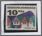 Stamps Czechoslovakia -  Old Houses Liptov