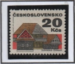 Stamps Czechoslovakia -  Houses  Cicmany