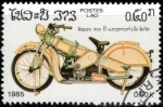 Sellos del Mundo : Asia : Laos : Centenario de la motocicleta(Mars 956 cc. 1925).
