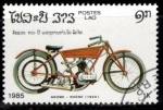 Sellos del Mundo : Asia : Laos : Centenario de la motocicleta(Gnome - Rhone. 1920).