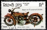 Stamps : Asia : Laos :  Centenario de la motocicleta(Jefe indio. 1930).