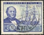 Sellos del Mundo : America : Chile : William Wheelwright. 125 aniversario de la llegada de barcos a vapor de ruedas.