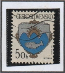 Stamps Czechoslovakia -  Escudo d' Armas: Myjava