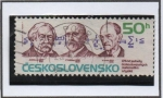 Stamps Czechoslovakia -  J.M. Petzval,J. Strouhal y V. Jarnik 