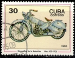 Sellos de America - Cuba -  Centenario de la motocicleta(Mars A20, 1926).