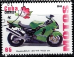 Stamps : America : Cuba :  Motos-Kawasaki ZX-7R 750 cc.
