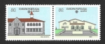 Sellos de Europa - Portugal -  389-390a - Oficinas Postales (AZORES)
