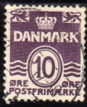 Stamps Denmark -  1938 Cifras Y213A