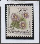 Stamps Czechoslovakia -  Aster Alpinus