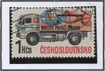 Stamps Czechoslovakia -  Rally Paris-Dakar: Liaz y globo terraqueo