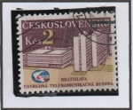 Sellos de Europa - Checoslovaquia -  Central d' telecomunicaciones