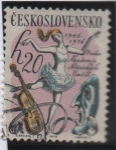 Stamps Czechoslovakia -  Danza y Violin