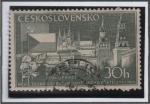 Stamps Czechoslovakia -  Bandera y Castillo Kremlin