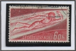 Stamps Czechoslovakia -  Hombre Volando en el espacio