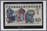 Stamps Czechoslovakia -  Libro d' Ilustraciones: Woman Devil