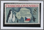 Stamps Czechoslovakia -  30 Aniv. d' Tratado Antartida