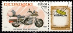Sellos del Mundo : America : Nicaragua : Centenario de la motocicleta(Honda 1984).