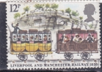Stamps United Kingdom -  trayecto Liverpool Manchester 1830