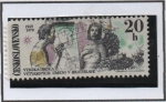 Stamps Czechoslovakia -  Artista y Modelo