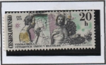 Sellos de Europa - Checoslovaquia -  Artista y Modelo