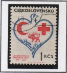 Sellos de Europa - Checoslovaquia -  Media luna Roja cruz y Leon